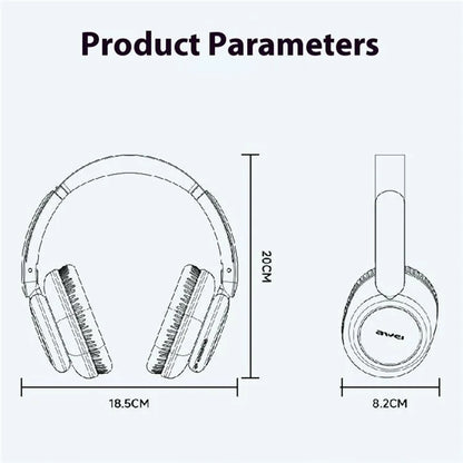 AWEI A996Pro Foldable Bluetooth Over-Ear Headphone ANC Noise Canceling Headset