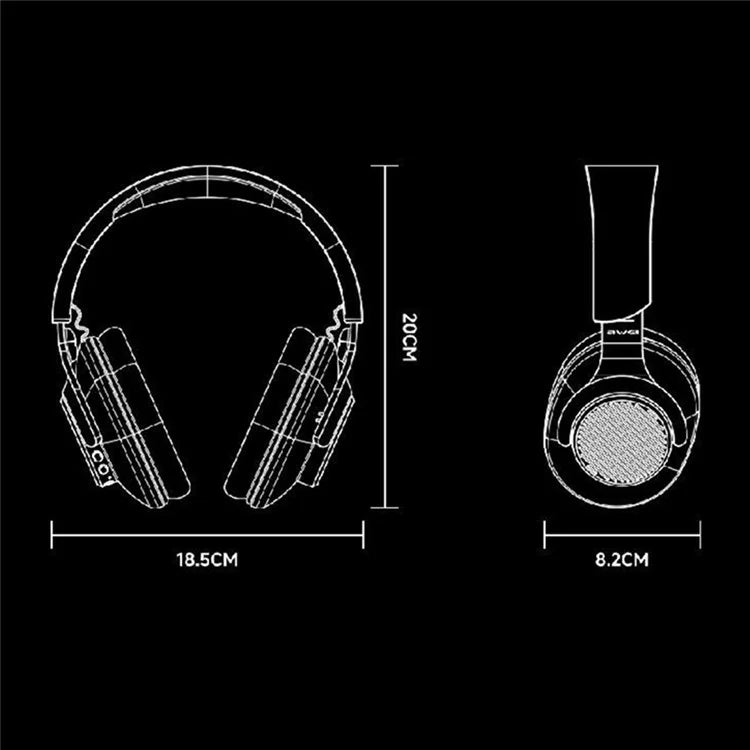 AWEI A997Pro ANC Noise Canceling Headset Foldable Bluetooth Over-Ear Headphone