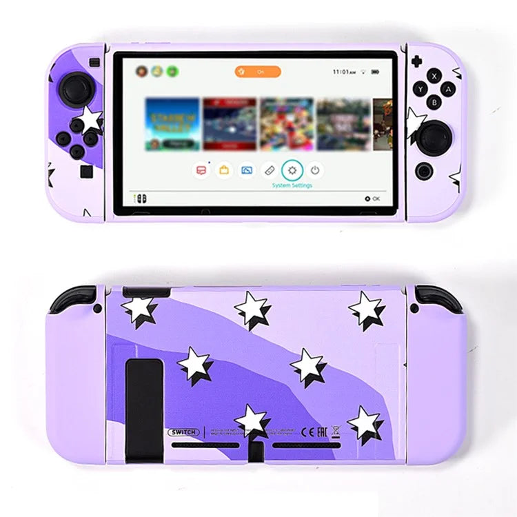 DATA FROG For Nintendo Switch Stylish Printed Protective Case Game Console Anti-Drop TPU Shell