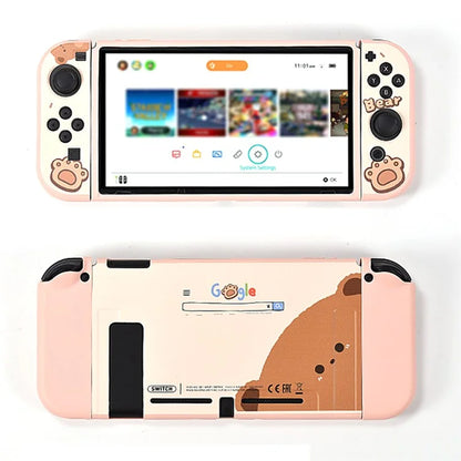 DATA FROG For Nintendo Switch Stylish Printed Protective Case Game Console Anti-Drop TPU Shell