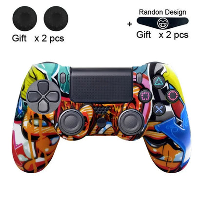 DATA FROG Silicone Cover for Sony PlayStation 4 Pro / PS4 Slim / Playstation 4 Game Controller Graffiti Protective Case
