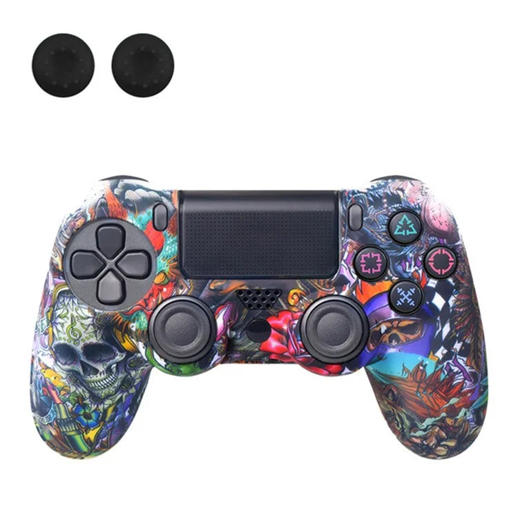 DATA FROG Silicone Cover for Sony PlayStation 4 Pro / PS4 Slim / Playstation 4 Game Controller Graffiti Protective Case