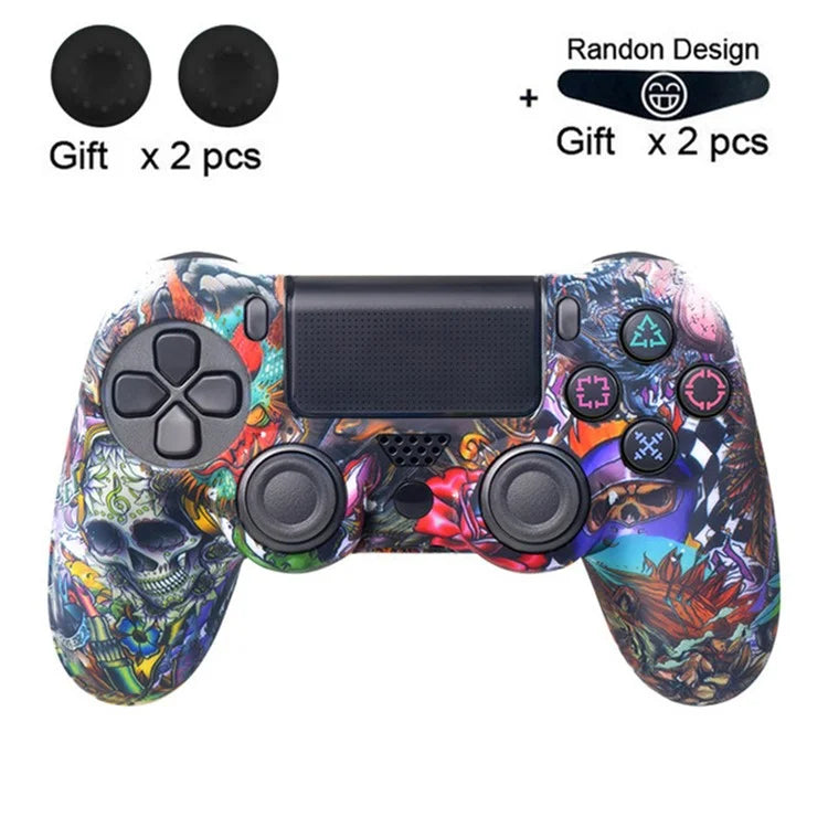 DATA FROG Silicone Cover for Sony PlayStation 4 Pro / PS4 Slim / Playstation 4 Game Controller Graffiti Protective Case