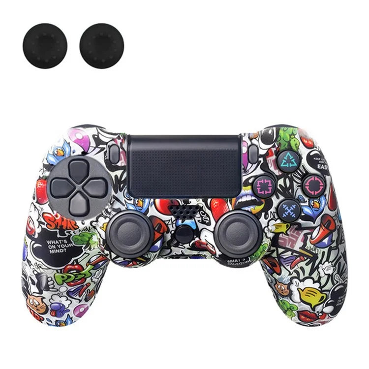 DATA FROG Silicone Cover for Sony PlayStation 4 Pro / PS4 Slim / Playstation 4 Game Controller Graffiti Protective Case