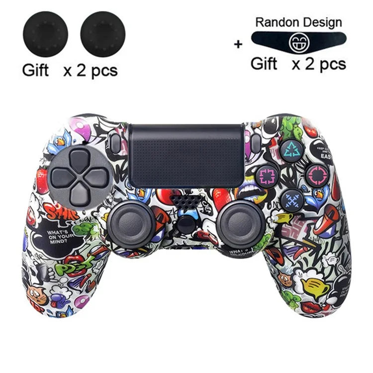 DATA FROG Silicone Cover for Sony PlayStation 4 Pro / PS4 Slim / Playstation 4 Game Controller Graffiti Protective Case