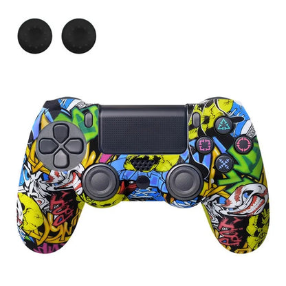 DATA FROG Silicone Cover for Sony PlayStation 4 Pro / PS4 Slim / Playstation 4 Game Controller Graffiti Protective Case