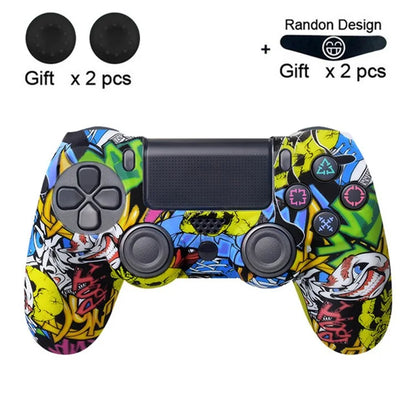 DATA FROG Silicone Cover for Sony PlayStation 4 Pro / PS4 Slim / Playstation 4 Game Controller Graffiti Protective Case