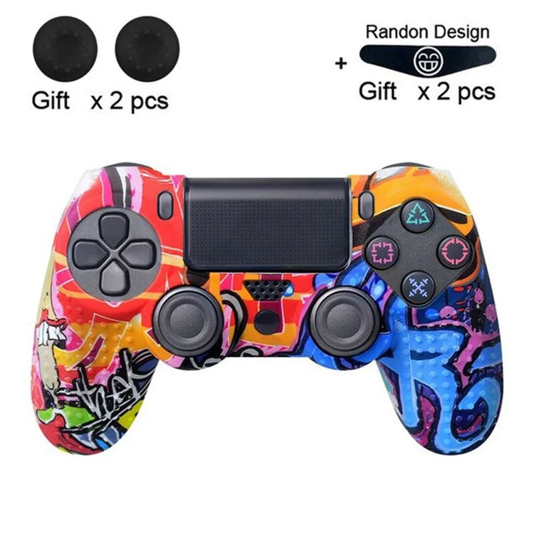 DATA FROG Silicone Cover for Sony PlayStation 4 Pro / PS4 Slim / Playstation 4 Game Controller Graffiti Protective Case