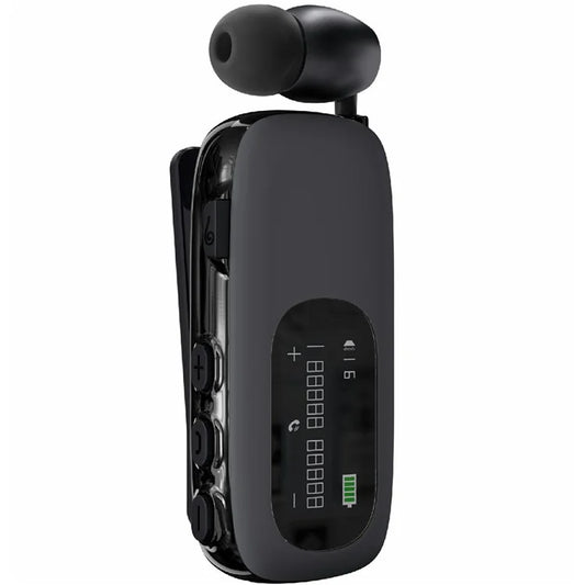 K75 LCD Screen Business Bluetooth Headset Noise Cancellation Earphone with Vibration Alert