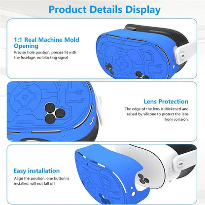 Silicone Protective Case for Meta Quest 3S Shockproof Sleeve Cover VR Headset Accessory
