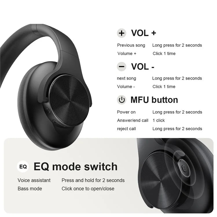 LENOVO Erazer G50 Wireless Bluetooth Stereo Headphone Over-Ear Foldable Music Headset