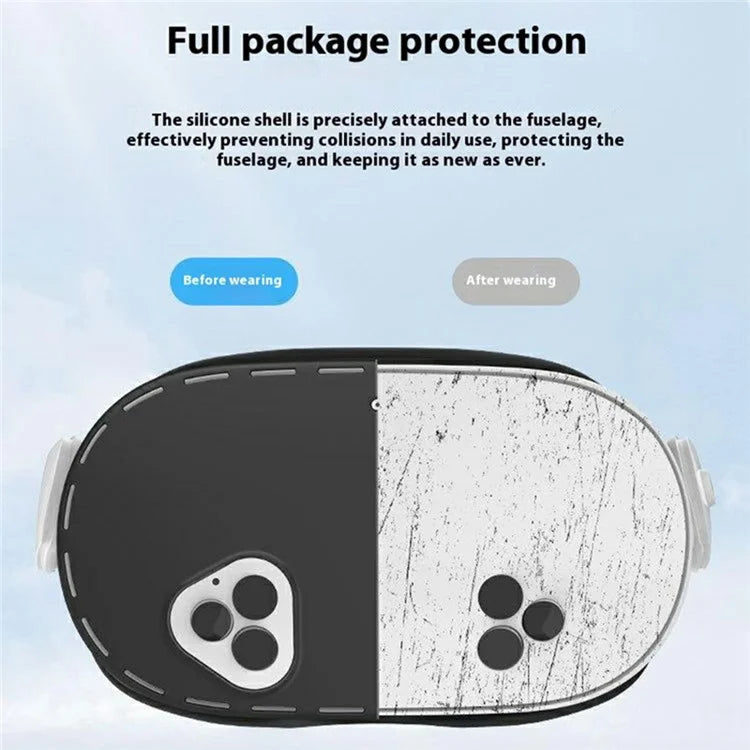 For Meta Quest 3S Silicone Protective Case Waterproof Mainframe Sleeve