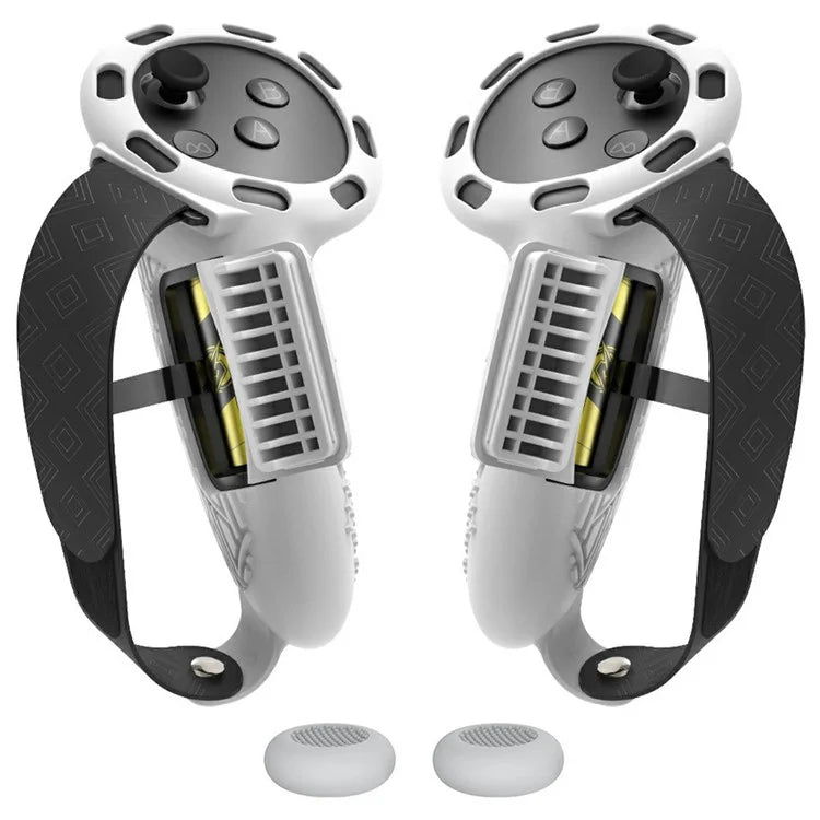 1 Pair For Meta Quest 3 / 3S Controller Grips Cover Silicone Extended Handle Accessories