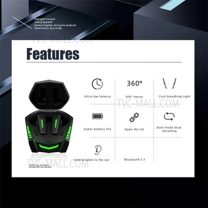LENOVO XT80 Wireless Bluetooth Gaming Headset Lightweight TWS Earbuds Headphones