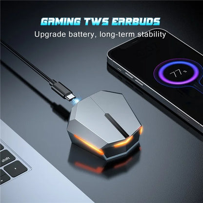 ONIKUMA T32 TWS Earphones Bluetooth 5.1 Gaming Earbuds High Sensitivity Wireless Headphones with Digital Display Charging Case