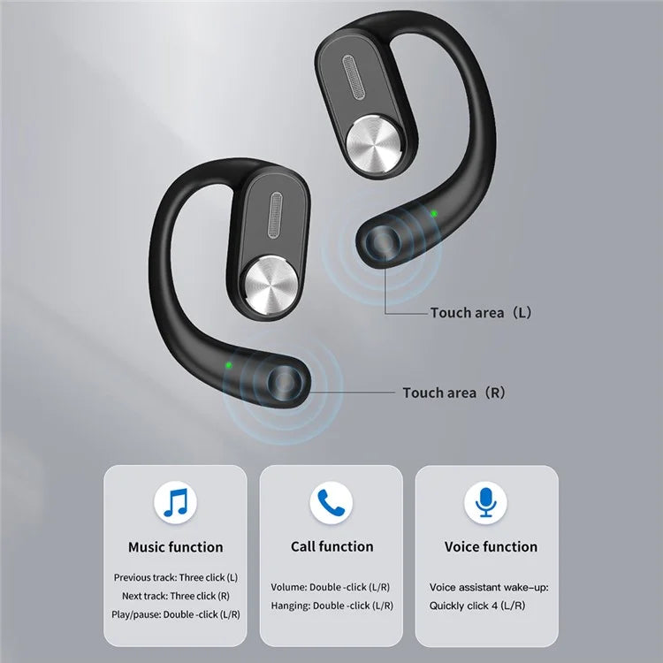 TOTU BE-1-OWS Earhook Hanging Headset Bluetooth Wireless Headphone Earphone with Charging Bin