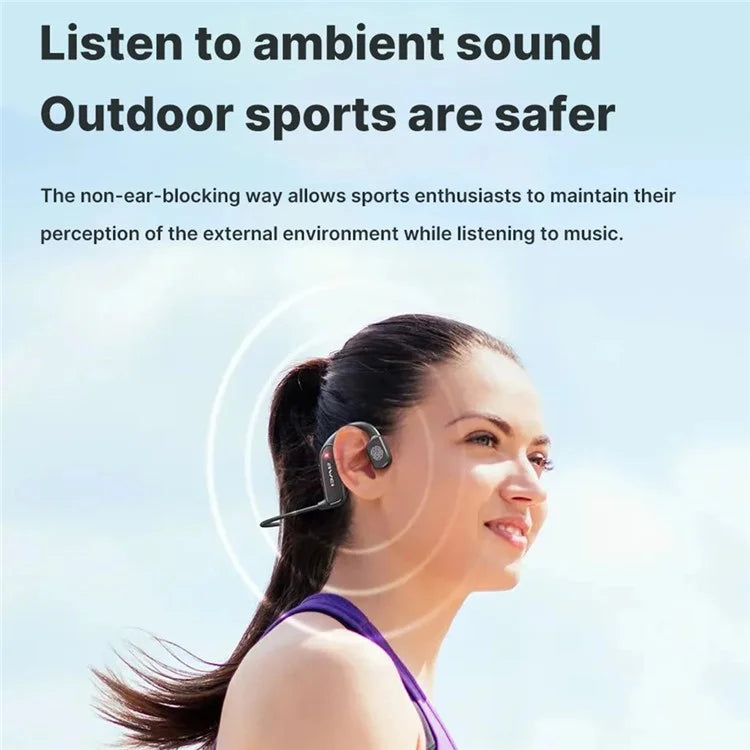 AWEI A897BL Air Conduction Bluetooth Sports Headset Waterproof Earphone Wireless Headphone