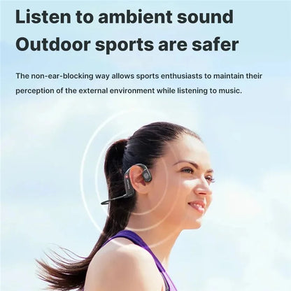 AWEI A897BL Air Conduction Bluetooth Sports Headset Waterproof Earphone Wireless Headphone