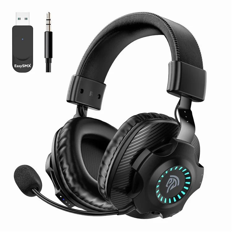 EASYSMX V07W Wireless Headset 3 Modes Gaming Headphones with Noise Cancelling Microphone for PC / PS4 / PS5