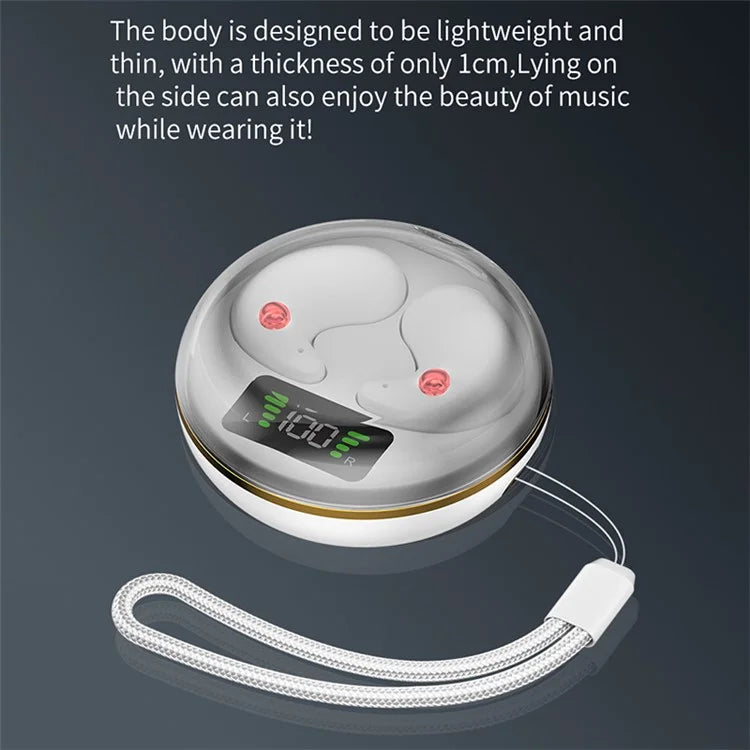 BY-8 Invisible Sleep Earbuds Wireless Bluetooth 5.3 Noise Canceling Headphones for Side Sleepers