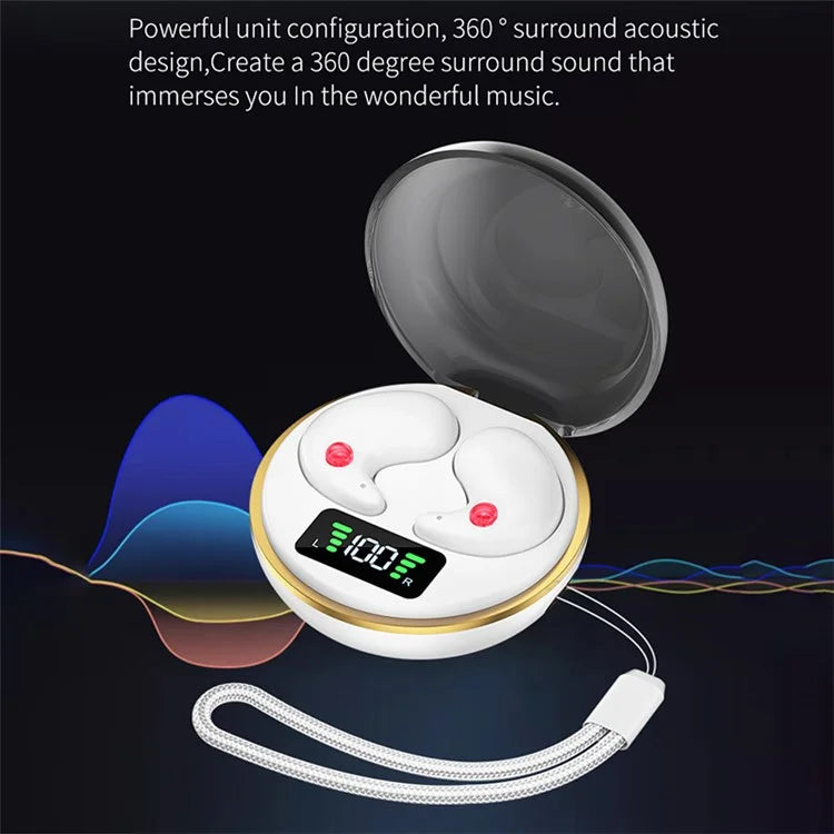 BY-8 Invisible Sleep Earbuds Wireless Bluetooth 5.3 Noise Canceling Headphones for Side Sleepers