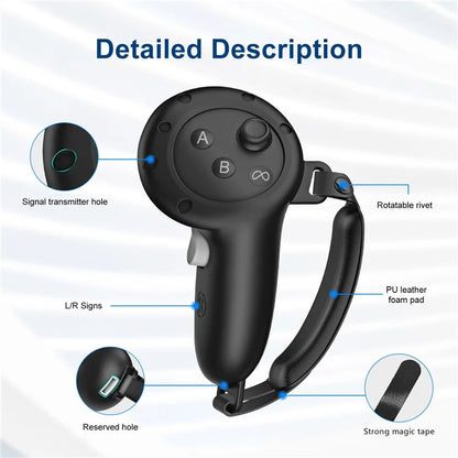 WOLMTT 1 Pair for Meta Quest 3 Touch Controller Anti-drop Protective Cover Silicone Sleeve