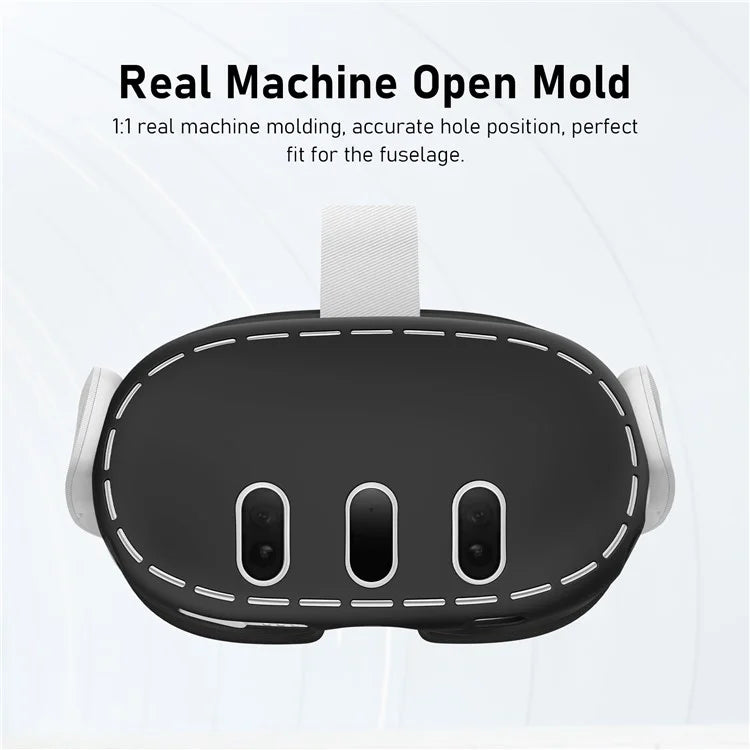 For Meta Quest 3 Soft Silicone Protective Case VR Headset Anti-dust Anti-drop Cover