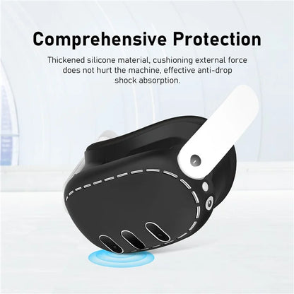 For Meta Quest 3 Soft Silicone Protective Case VR Headset Anti-dust Anti-drop Cover