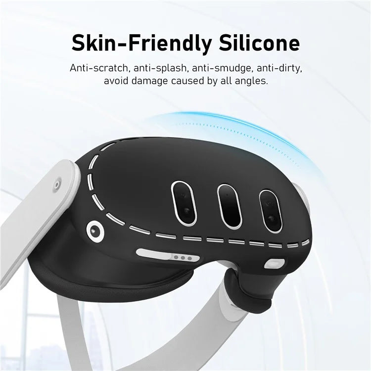 For Meta Quest 3 Soft Silicone Protective Case VR Headset Anti-dust Anti-drop Cover