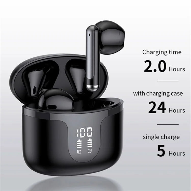 S47 TWS Earphones Bluetooth 5.3 Wireless Earbuds with Digital Display Charging Case
