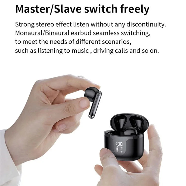 S47 TWS Earphones Bluetooth 5.3 Wireless Earbuds with Digital Display Charging Case