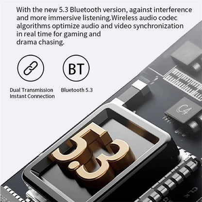 S47 TWS Earphones Bluetooth 5.3 Wireless Earbuds with Digital Display Charging Case