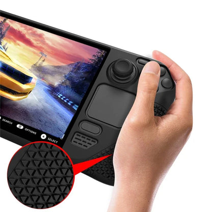 For Steam Deck Anti-Scratch Silicone Cover Protective Case with 2 Rocker Caps