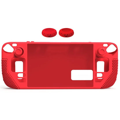 For Steam Deck Anti-Scratch Silicone Cover Protective Case with 2 Rocker Caps