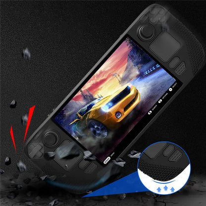 For Steam Deck Anti-Scratch Silicone Cover Protective Case with 2 Rocker Caps