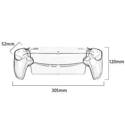 For PlayStation Portal Game Console Clear PC Cover Split Protective Hard Case Black