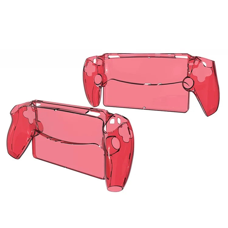 For PlayStation Portal Game Console Clear PC Cover Split Protective Hard Case Red