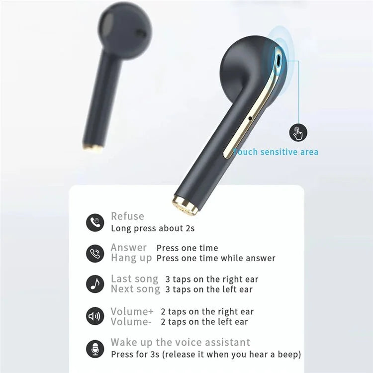 J18 TWS Bluetooth Earphone Waterproof Stereo Music Gaming Wireless Headset