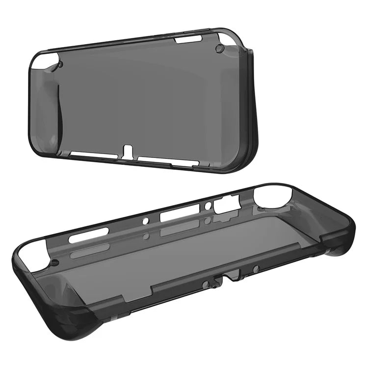 For Nintendo Switch OLED TPU Clear Protective Case Game Console Anti-drop Shell Black