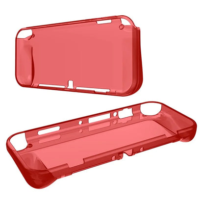 For Nintendo Switch OLED TPU Clear Protective Case Game Console Anti-drop Shell Red