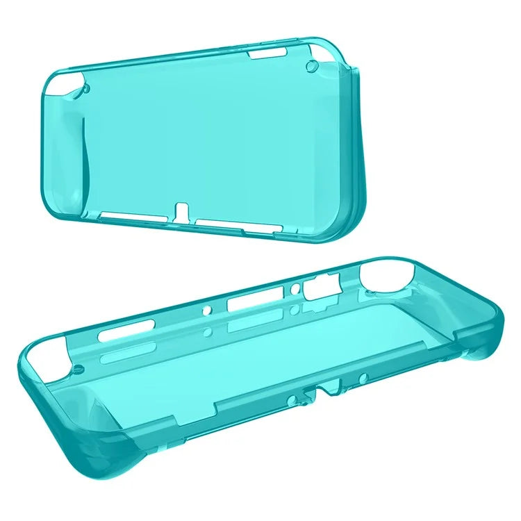 For Nintendo Switch OLED TPU Clear Protective Case Game Console Anti-drop Shell Blue