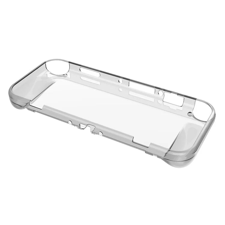 For Nintendo Switch OLED TPU Clear Protective Case Game Console Anti-drop Shell Blue