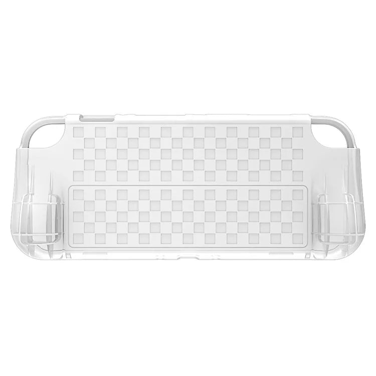 For Nintendo Switch OLED Grid Pattern TPU Protective Case Anti-drop Game Console Shell