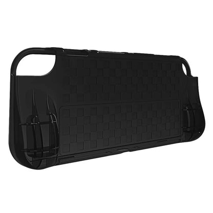For Nintendo Switch OLED Grid Pattern TPU Protective Case Anti-drop Game Console Shell
