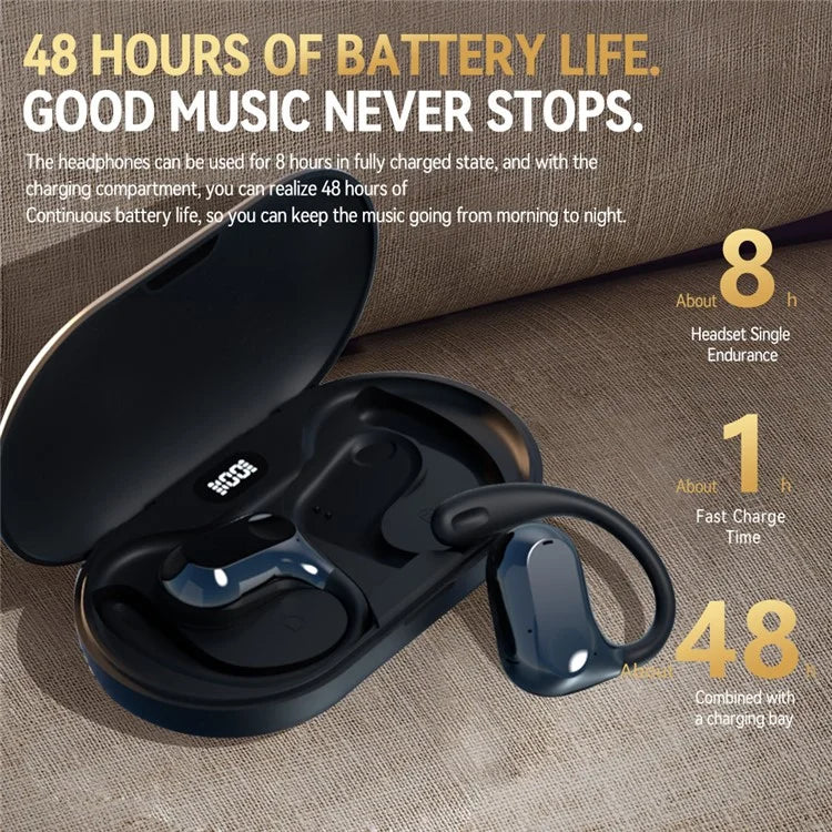 LX03 Wireless Bluetooth Bone Conduction Earphone Stereo Music Earhook Sports Headset
