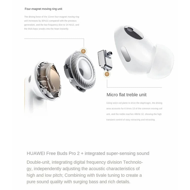 HUAWEI FreeBuds Pro 2+ TWS Bluetooth Wireless Earphone Noise Canceling Music Gaming Headset