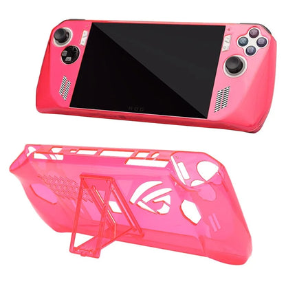 Clear PC Case for ASUS ROG Ally Protection Cover Shockproof Game Console Sleeve Red