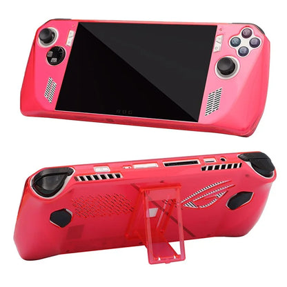 Clear PC Case for ASUS ROG Ally Protection Cover Shockproof Game Console Sleeve Red