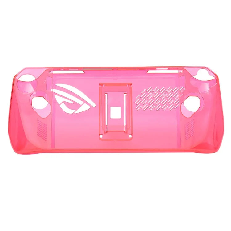 Clear PC Case for ASUS ROG Ally Protection Cover Shockproof Game Console Sleeve Red