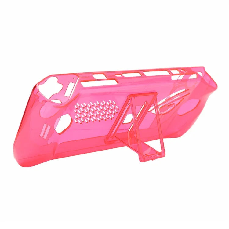 Clear PC Case for ASUS ROG Ally Protection Cover Shockproof Game Console Sleeve Red